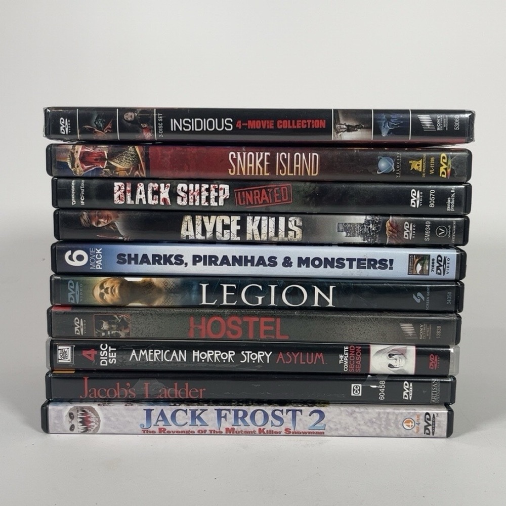 DVD Movie Film‎ Lot of 10 - Genre - Horror Suspence Drama Action Halloween